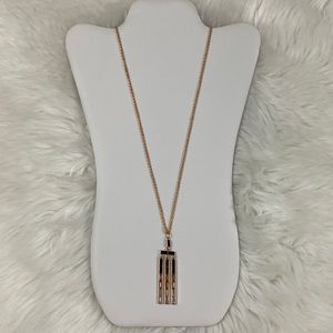 4/$20 A New Day 32" Long Gold, Black, Gray Ombre Bar Pendant Necklace